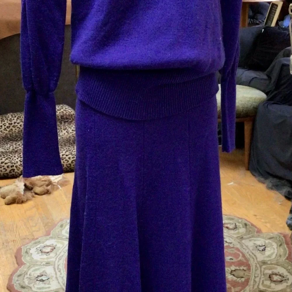 vintage matching sweater /skirt - Picture 4 of 5